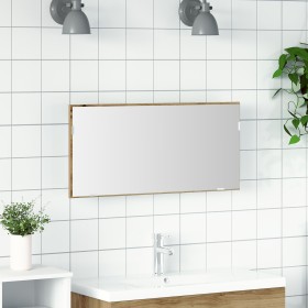 Gabinete de espejo de baño con luz LED acabado roble artesanal 80x37 cm by , bathroom vanities - Ref: Foro24-863307, Price: 5...