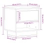 Mesita de Noche Roble Negro 45x34x48 cm Madera Ingenierizada de , Mesitas de noche - Ref: Foro24-863337, Precio: 54,15 €, Des...