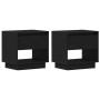 Cabecera de Cama 2 pcs Negro Roble 45x34x49 cm Madera Elaborada de , Mesitas de noche - Ref: Foro24-863338, Precio: 92,54 €, ...