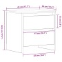Cabinete de Noche de Roble Artisan 45x34x44,5 cm Madera Elaborada de , Mesitas de noche - Ref: Foro24-863355, Precio: 58,62 €...
