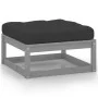 Garden footstool with cushions 2 pcs solid pine wood by vidaXL, Modular outdoor sofas - Ref: Foro24-3076281, Price: 110,30 €,...