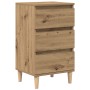 Cabinete de Noche Castaño Artesanal 40x35x70 cm Madera Elaborada by , Nightstands - Ref: Foro24-863428, Price: 69,25 €, Disco...