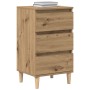 Cabinete de Noche Castaño Artesanal 40x35x70 cm Madera Elaborada by , Nightstands - Ref: Foro24-863428, Price: 69,25 €, Disco...