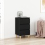 Mesa de Noche Negro Roble 40x35x70 cm Madera Elaborada de , Mesitas de noche - Ref: Foro24-863429, Precio: 76,12 €, Descuento: %