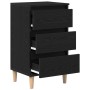 Mesa de Noche Negro Roble 40x35x70 cm Madera Elaborada de , Mesitas de noche - Ref: Foro24-863429, Precio: 76,12 €, Descuento: %