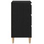 Mesa de Noche Negro Roble 40x35x70 cm Madera Elaborada de , Mesitas de noche - Ref: Foro24-863429, Precio: 76,12 €, Descuento: %