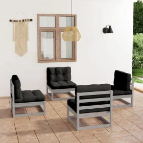 4-piece garden furniture set with solid pine wood cushions by vidaXL, Garden sets - Ref: Foro24-3076311, Price: 399,25 €, Dis...