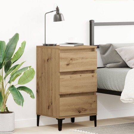 Gabinete de Noche Roble Artesanal 40x35x70 cm Madera Ingeniería de , Mesitas de noche - Ref: Foro24-863438, Precio: 79,90 €