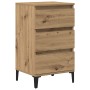 Gabinete de Noche Roble Artesanal 40x35x70 cm Madera Ingeniería de , Mesitas de noche - Ref: Foro24-863438, Precio: 79,90 €