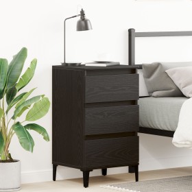 Mesita de Noche Negro Roble 40x35x70 cm Madera Elaborada by , Nightstands - Ref: Foro24-863439, Price: 84,57 €, Discount: %