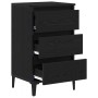 Mesita de Noche Negro Roble 40x35x70 cm Madera Elaborada de , Mesitas de noche - Ref: Foro24-863439, Precio: 82,03 €, Descuen...