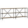 Mesa Consola Roble Artesano 200x30x75 cm Madera Ingenierizada y Acero de , Mesas auxiliares - Ref: Foro24-863446, Precio: 112...