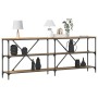 Mesa Consola Roble Artesano 200x30x75 cm Madera Ingenierizada y Acero de , Mesas auxiliares - Ref: Foro24-863446, Precio: 112...
