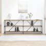 Mesa Consola Roble Artesano 200x30x75 cm Madera Ingenierizada y Acero de , Mesas auxiliares - Ref: Foro24-863446, Precio: 112...