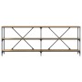 Mesa Consola Roble Artesano 200x30x75 cm Madera Ingenierizada y Acero de , Mesas auxiliares - Ref: Foro24-863446, Precio: 112...
