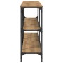 Mesa Consola Roble Artesano 200x30x75 cm Madera Ingenierizada y Acero de , Mesas auxiliares - Ref: Foro24-863446, Precio: 112...