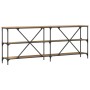 Mesa Consola Roble Artesano 200x30x75 cm Madera Ingenierizada y Acero de , Mesas auxiliares - Ref: Foro24-863446, Precio: 112...