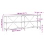 Mesa Consola Roble Artesano 200x30x75 cm Madera Ingenierizada y Acero de , Mesas auxiliares - Ref: Foro24-863446, Precio: 112...
