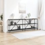 Mesa de Consola Negro Roble 200x30x75 cm Madera Ingenierizada y Acero de , Mesas auxiliares - Ref: Foro24-863447, Precio: 118...