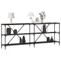 Mesa de Consola Negro Roble 200x30x75 cm Madera Ingenierizada y Acero de , Mesas auxiliares - Ref: Foro24-863447, Precio: 118...