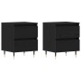 Mesas de Noche 2 pcs Negros de Roble 40x35x50 cm Madera Ingenierizada de , Mesitas de noche - Ref: Foro24-863467, Precio: 119...