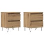 Cajones de Noche 2 pcs Roble Artisan 40x35x50 cm Madera Ingenierizada de , Mesitas de noche - Ref: Foro24-863485, Precio: 107...