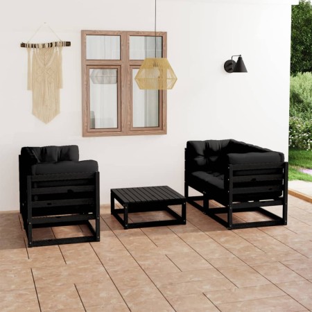 5-teiliges Gartenmöbel-Set mit Kissen aus massivem Kiefernholz von vidaXL, Gartensets - Ref: Foro24-3076308, Preis: 573,94 €,...