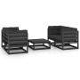 5-teiliges Gartenmöbel-Set mit Kissen aus massivem Kiefernholz von vidaXL, Gartensets - Ref: Foro24-3076308, Preis: 573,94 €,...