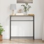 Mesa Consola Artisan Roble 75x19,5x75 cm Madera Contrachapada y Acero de , Mesas auxiliares - Ref: Foro24-863504, Precio: 32,...