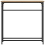 Mesa Consola Artisan Roble 75x19,5x75 cm Madera Contrachapada y Acero de , Mesas auxiliares - Ref: Foro24-863504, Precio: 32,...