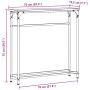 Mesa Consola Artisan Roble 75x19,5x75 cm Madera Contrachapada y Acero de , Mesas auxiliares - Ref: Foro24-863504, Precio: 32,...