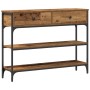 Mesa Consola Madera Vieja 100x25x75 cm Madera Engineered y Acero de , Mesas auxiliares - Ref: Foro24-863511, Precio: 97,14 €,...