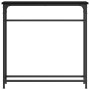 Mesa Consola Roble negro Marco de metal, superficie de MDF Compacta de , Mesas auxiliares - Ref: Foro24-863505, Precio: 33,53...