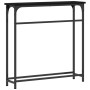 Mesa Consola Roble negro Marco de metal, superficie de MDF Compacta de , Mesas auxiliares - Ref: Foro24-863505, Precio: 33,53...