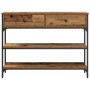 Mesa Consola Madera Vieja 100x25x75 cm Madera Engineered y Acero de , Mesas auxiliares - Ref: Foro24-863511, Precio: 97,14 €,...