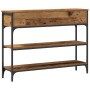 Mesa Consola Madera Vieja 100x25x75 cm Madera Engineered y Acero de , Mesas auxiliares - Ref: Foro24-863511, Precio: 97,14 €,...