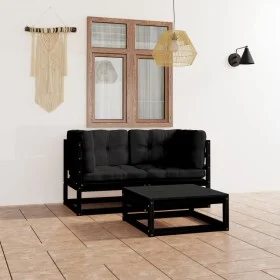 3-piece garden furniture set with solid pine wood cushions by vidaXL, Garden sets - Ref: Foro24-3076303, Price: 320,50 €, Dis...