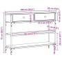 Mesa de Consola Roble Artesanal 100x25x75 cm Madera Contrachapada y Acero de , Mesas auxiliares - Ref: Foro24-863512, Precio:...