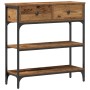 Mesa Consola Madera Vieja 72,5x25x75 cm Madera de Ingeniería y Acero de , Mesas auxiliares - Ref: Foro24-863519, Precio: 82,8...