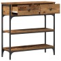 Mesa Consola Madera Vieja 72,5x25x75 cm Madera de Ingeniería y Acero de , Mesas auxiliares - Ref: Foro24-863519, Precio: 82,8...