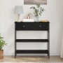 Mesa Consola Negro Roble 72,5x25x75 cm Madera Elaborada y Acero de , Mesas auxiliares - Ref: Foro24-863521, Precio: 84,81 €, ...