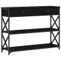 Mesa Consola Negro Roble 100x28x75 cm Madera Elaborada y Acero de , Mesas auxiliares - Ref: Foro24-863529, Precio: 96,05 €, D...