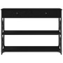 Mesa Consola Negro Roble 100x28x75 cm Madera Elaborada y Acero de , Mesas auxiliares - Ref: Foro24-863529, Precio: 96,05 €, D...