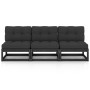 3-Sitzer-Gartensofa mit Kissen aus massivem Kiefernholz von vidaXL, Outdoor-Sofas - Ref: Foro24-3076353, Preis: 315,13 €, Rab...