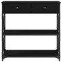 mesa de consola negro roble 75x28x75 cm madera engineered y acero de , Mesas auxiliares - Ref: Foro24-863537, Precio: 89,43 €...