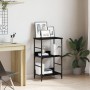 Estantería  Negra de Roble 50x33x82 cm en Madera Elaborada y Acero | Foro24.es | Tu tienda online para hogar, jardín y más Foro24.es