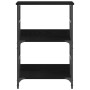 Estantería Negra de Roble 50x33x82 cm en Madera Elaborada y Acero de , Librerías y estanterías - Ref: Foro24-863545, Precio: ...