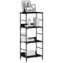 Estantería Negra de Roble 50x33x117,5 cm de Madera Elaborada y Acero by , Bookcases and shelves - Ref: Foro24-863553, Price: ...