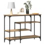 Mesa de Consola Roble Artesanal 100x35x75 cm Madera Elaborada y Acero de , Mesas auxiliares - Ref: Foro24-863560, Precio: 79,...