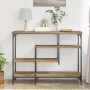 Mesa de Consola Roble Artesanal 100x35x75 cm Madera Elaborada y Acero de , Mesas auxiliares - Ref: Foro24-863560, Precio: 79,...